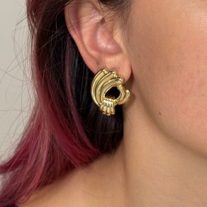 Xuping 14 Ayar Altın Renginde Vintage Küpe