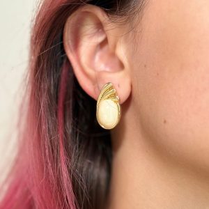 Xuping Vintage Beyaz Taşlı Küpe